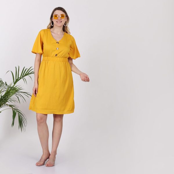 yellow mini dress amazon Buy Glam Modene Women's Casual Flared Sleeve (Medium, Mustard Yellow) at Amazon.in – Glam Modene Embroidered eyelet trim Color:LIMEGREEN floralDR NWT Zara Ruffle dress,