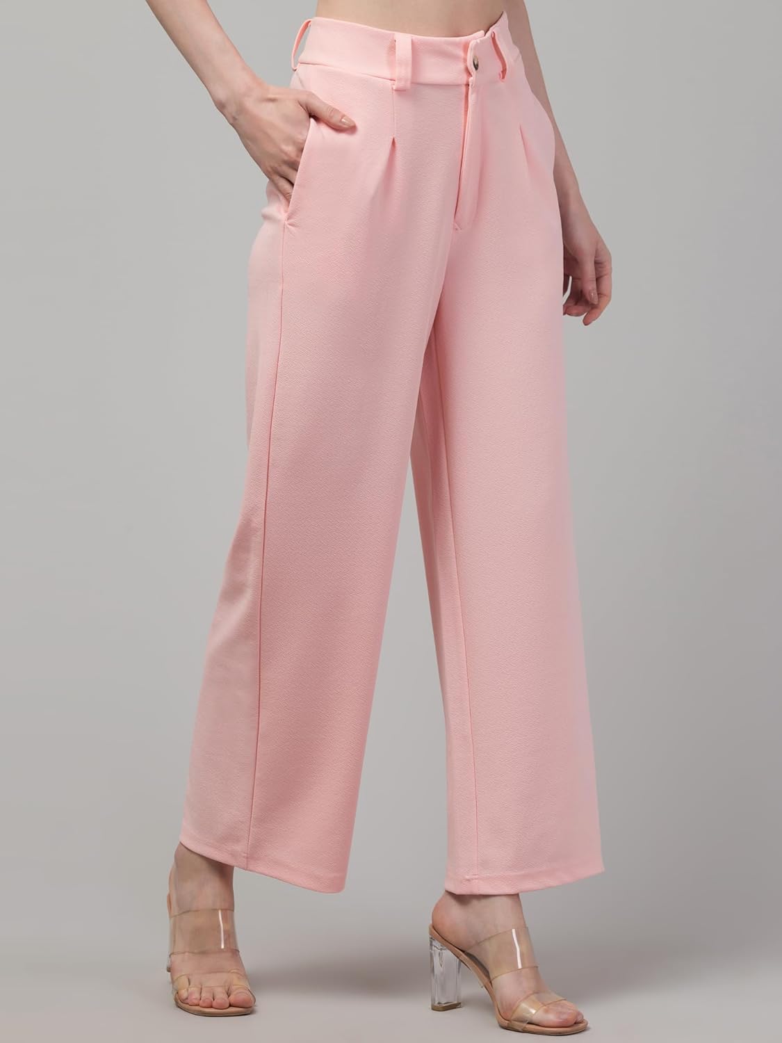 Women Polyester Blend Relaxed Fit Trouser with Pockets - Image 5