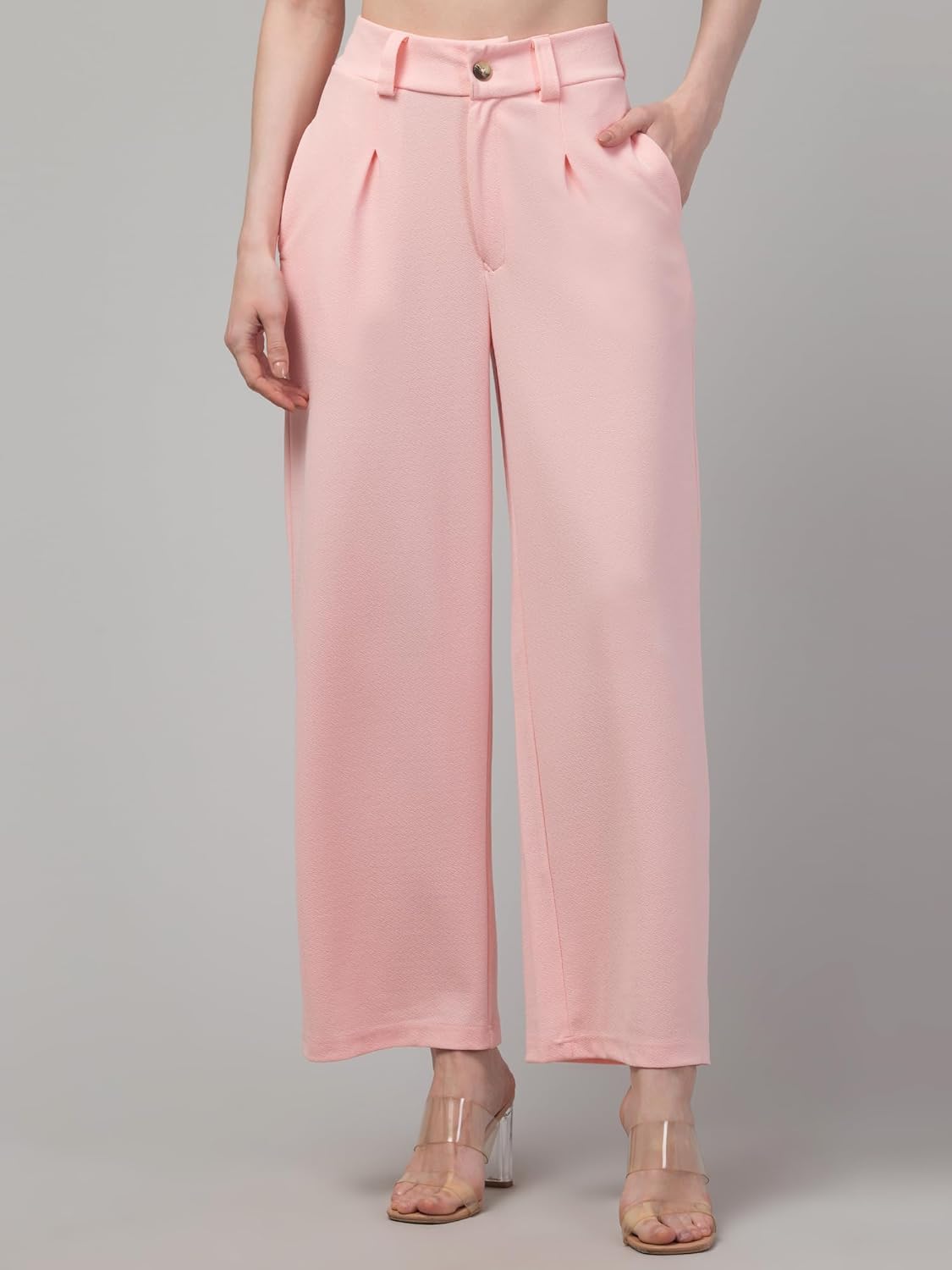 Women Polyester Blend Relaxed Fit Trouser with Pockets - Image 7